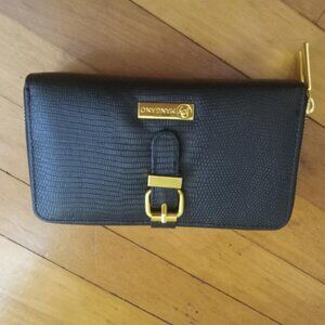 Black vegan leather wallet NWOT